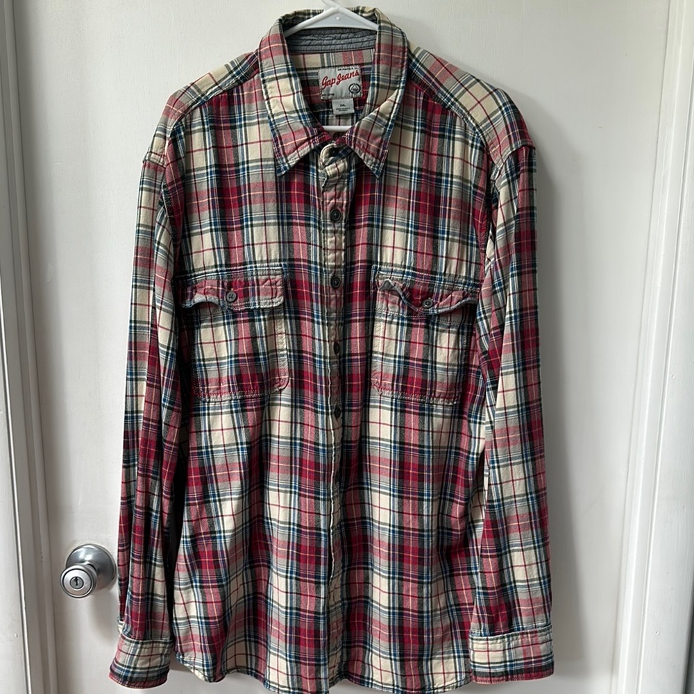 Gap Jeans vintage Plaid Button-Up Shirt XXL